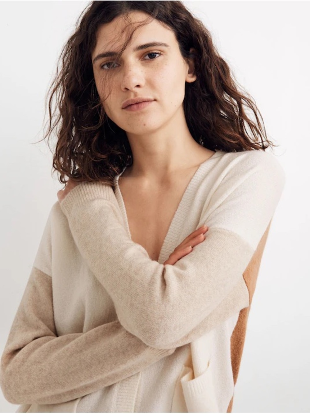 Madewell Kent Alpaca Wool Cream Cozy Sweater Cardigan XS